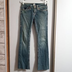 True Religion 28 Becky Big T Boot Cut Jeans